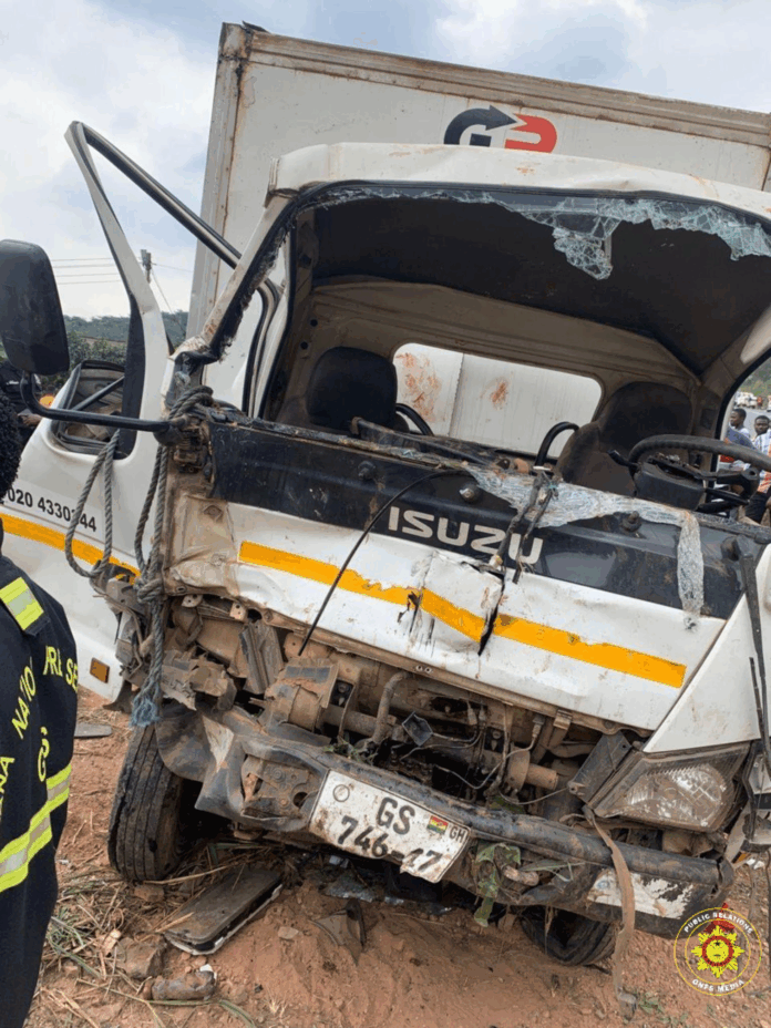 GNFS rescues 3 after accident at Adukrom Waterworks Junction