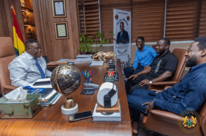 Lekzy DeComic, Foster Romanus pay courtesy call on Sam George