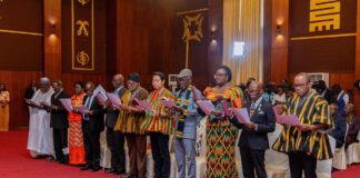 Benjamin Quashie, Prof. Dora Francisca Edu-Buandoh, Dr. Kwame Ampofo 11 others sworn in as Ghana’s new envoys