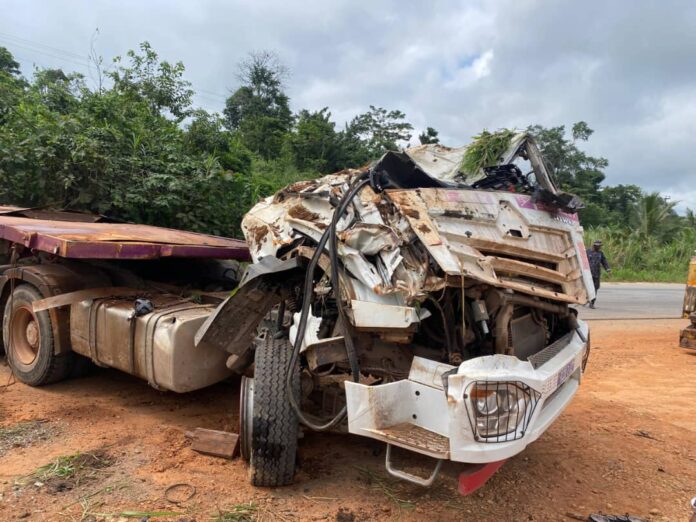 Burkinabe driver escapes death in accident on Accra–Kumasi Highway