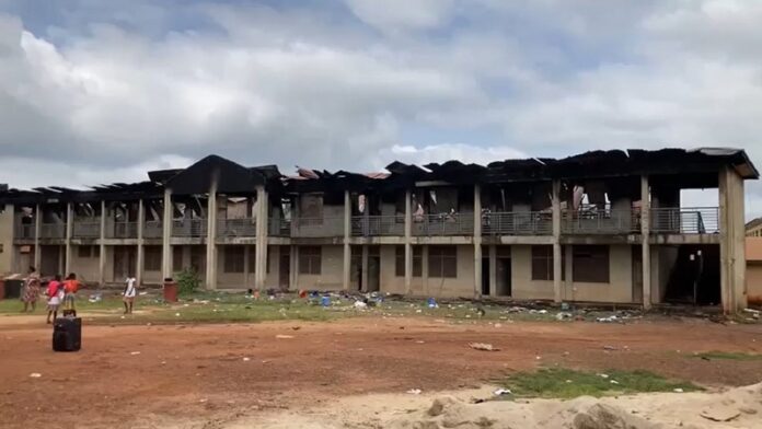 Fire Guts Kwapong Nursing Female Dormitory