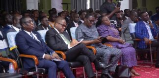 Supreme Court Judge, Justice Akaa Boafo ( left) , Rev Wengam( second from left) and Rev Tito Agyei ( third from left).