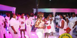 A cross-section of patrons at the maiden edition of Strictly Highlife held at the Silver Star Tower, Accra.