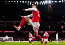 Merino and Saka score as Arsenal comfortably beat Brentford