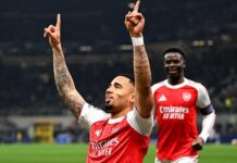 UCL: Jesus scores twice as Arsenal beat Inter