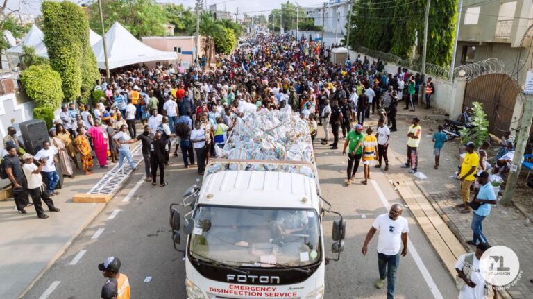 Jospong Group Chairman spreads New Year cheer with food, cash gifts for over 5,000 Ghanaians